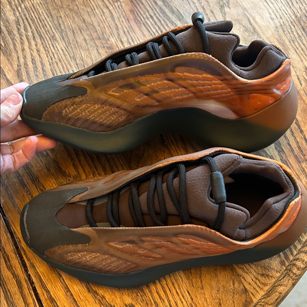 Yeezy Adidas Men's Brown and Black Sneakers